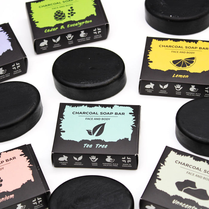 Charcoal Soap 85g - Eucalyptus & Cedarwood 🇬🇧