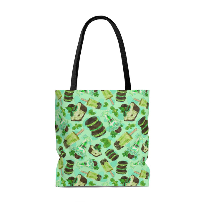 Bright and cheery Choco Mint Tote Bag (Mint) with refreshing design and comfortable cotton straps, perfect for everyday use.