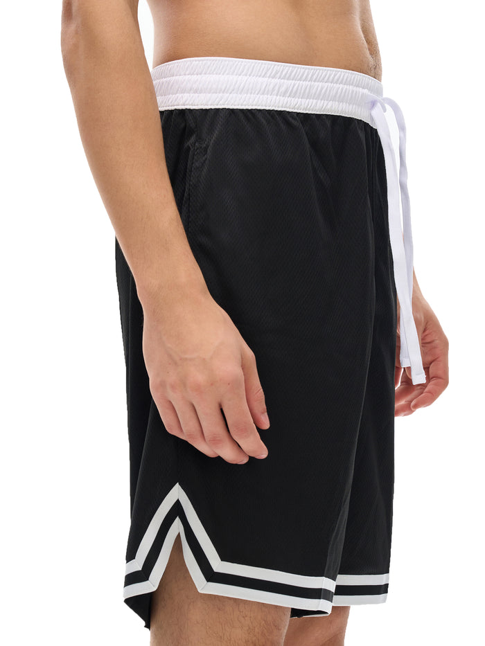 Classic Stripe Trim Basketball Shorts