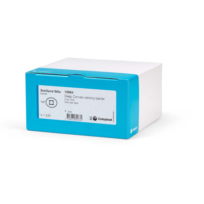 Coloplast SenSura Mio Click Two-Piece Skin Barrier, Deep Convex, 60 mm Flange, Blue