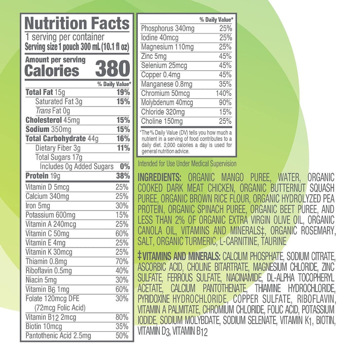 Compleat Pediatric Organic Blends Oral Supplement, Chicken-Garden, 10.1 oz - 00043900846422-Single - LL Medico