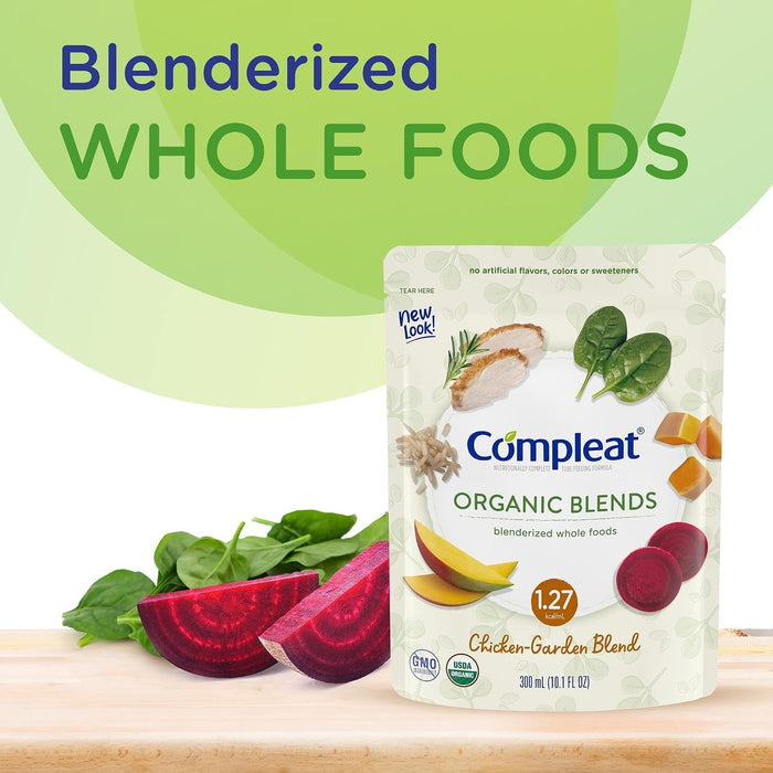 Compleat Pediatric Organic Blends Oral Supplement, Chicken-Garden, 10.1 oz - 00043900846422-Single - LL Medico