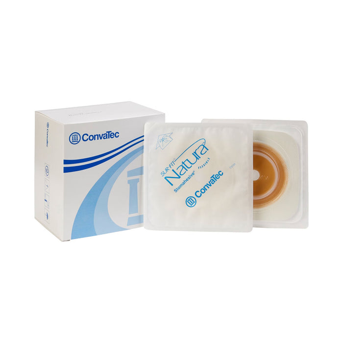 ConvaTec Sur-Fit Natura Stomahesive Skin Barrier, White Tape Collar, Cut-to-Fit up to 1 1/4", 45mm Flange, 4" x 4" - 125259-Single - LL Medico