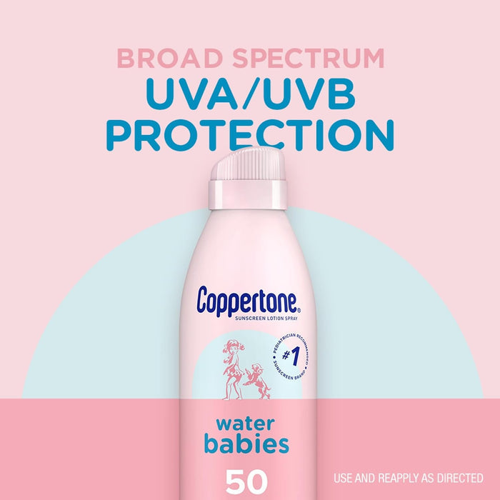 Coppertone Water Babies Sunscreen Spray, SPF 50, 6 oz