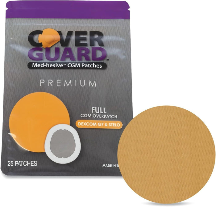 CoverGuard Overpatches for Dexcom G7, Tan, 25 Count - 101-201T-Pack - LL Medico
