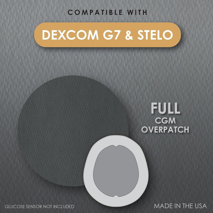 CoverGuard Sensor Overpatch for Dexcom G7 and Stelo, Black, 25 Count - 101-201B-Pack - LL Medico