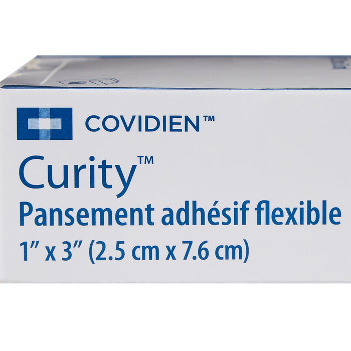 Curity Flexible Fabric Adhesive Bandages, Tan, Sterile, 1" x 3" - 44101-Box - LL Medico