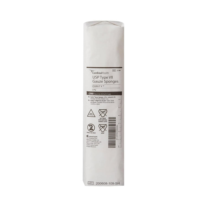 Cardinal Health Curity USP Type VII Gauze Sponge, 2 x 2 Inch, 8-Ply