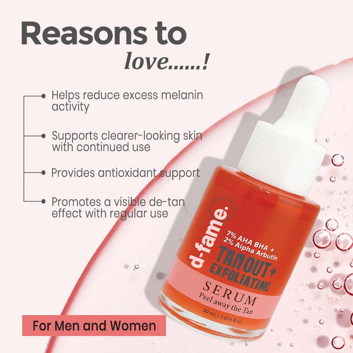 D-Fame TANOUT+ Exfoliating Serum – Anti-Pigmentation & Tan Removal Formula