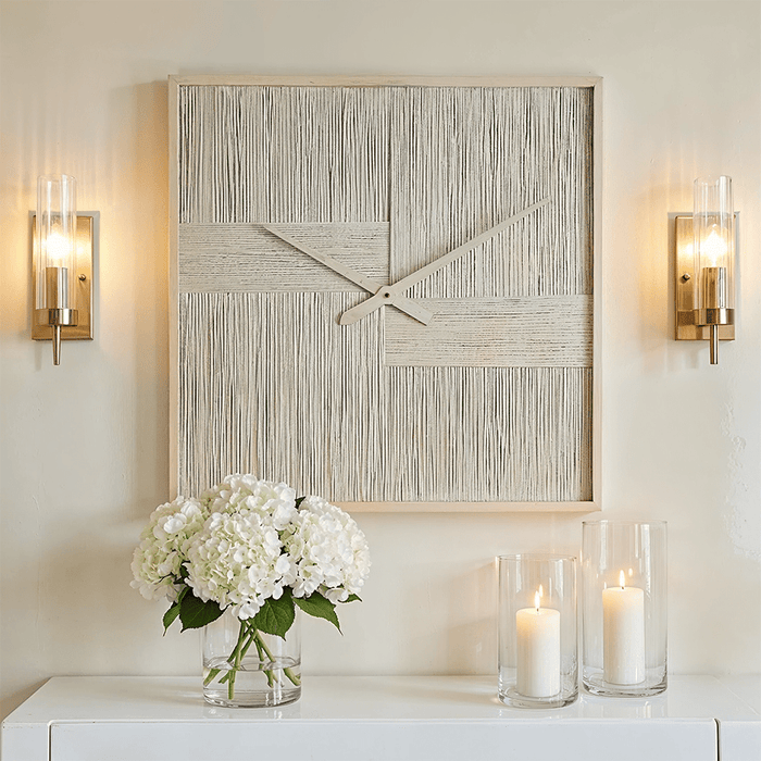 Daisy Cream Threaded Decorative Wall Clock Accessories