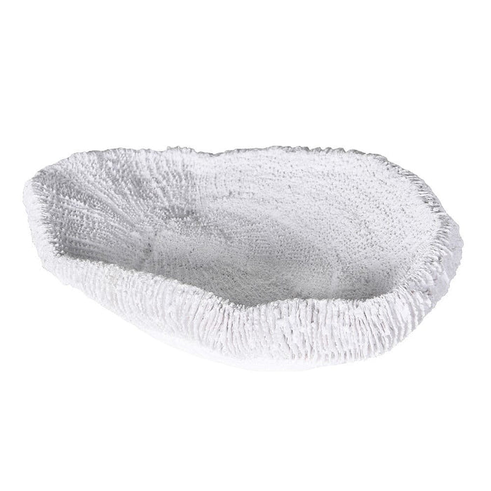 Darcey White Faux Coral Textured Decorative Dish Accessories