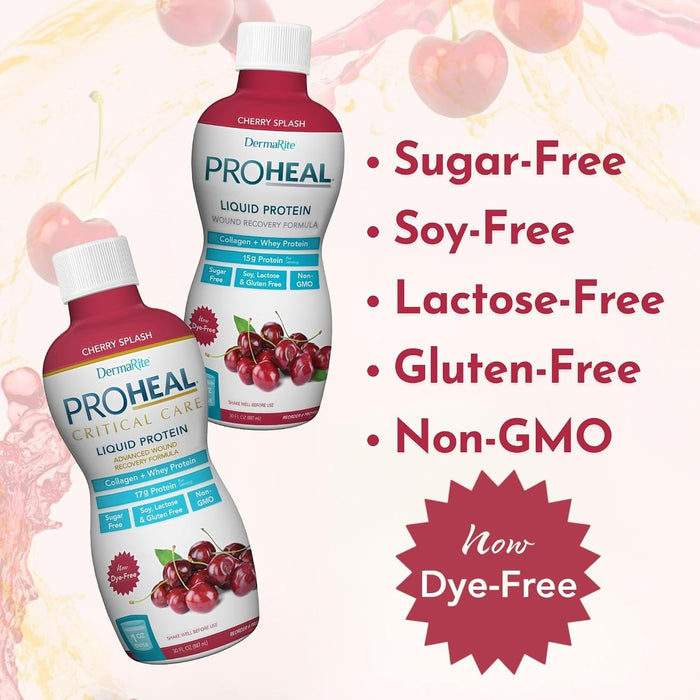 DermaRite ProHeal Critical Care Protein Supplement, Cherry Splash, 30 oz - PRO3000-Single - LL Medico