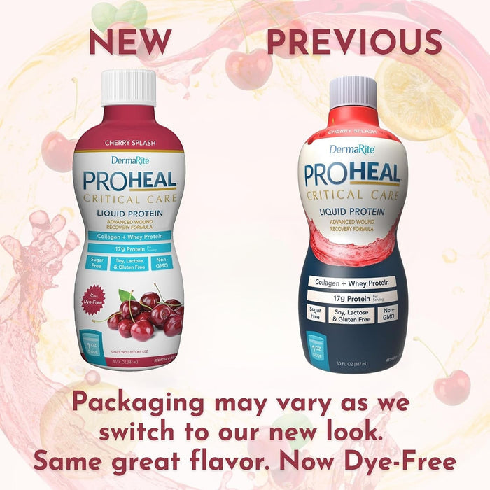 DermaRite ProHeal Critical Care Protein Supplement, Cherry Splash, 30 oz - PRO3000-Single - LL Medico