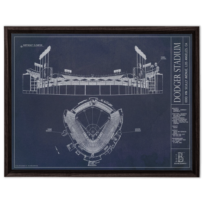 Framed Canvas - Large - Walnut