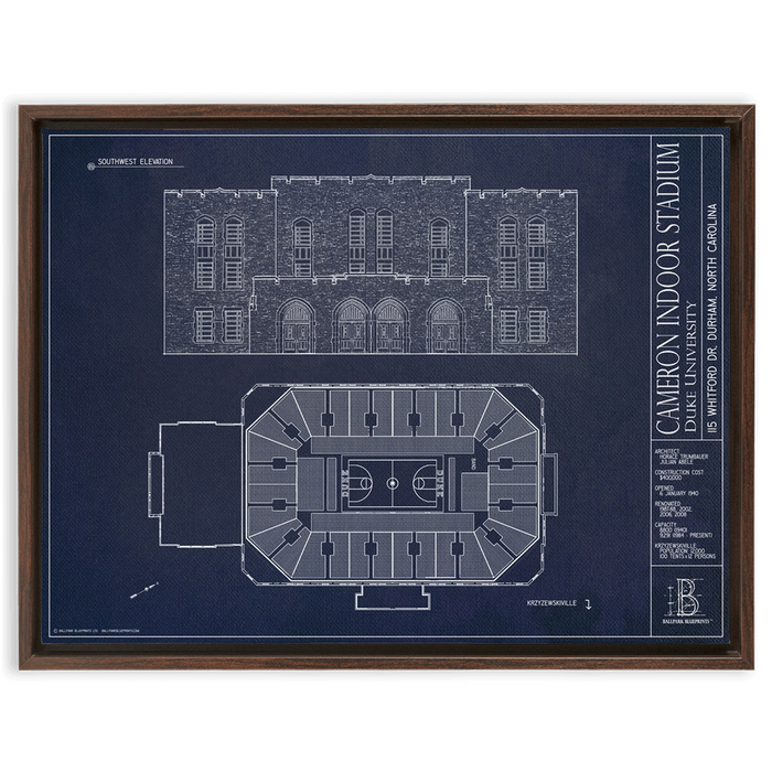 Framed Canvas - Large - Walnut