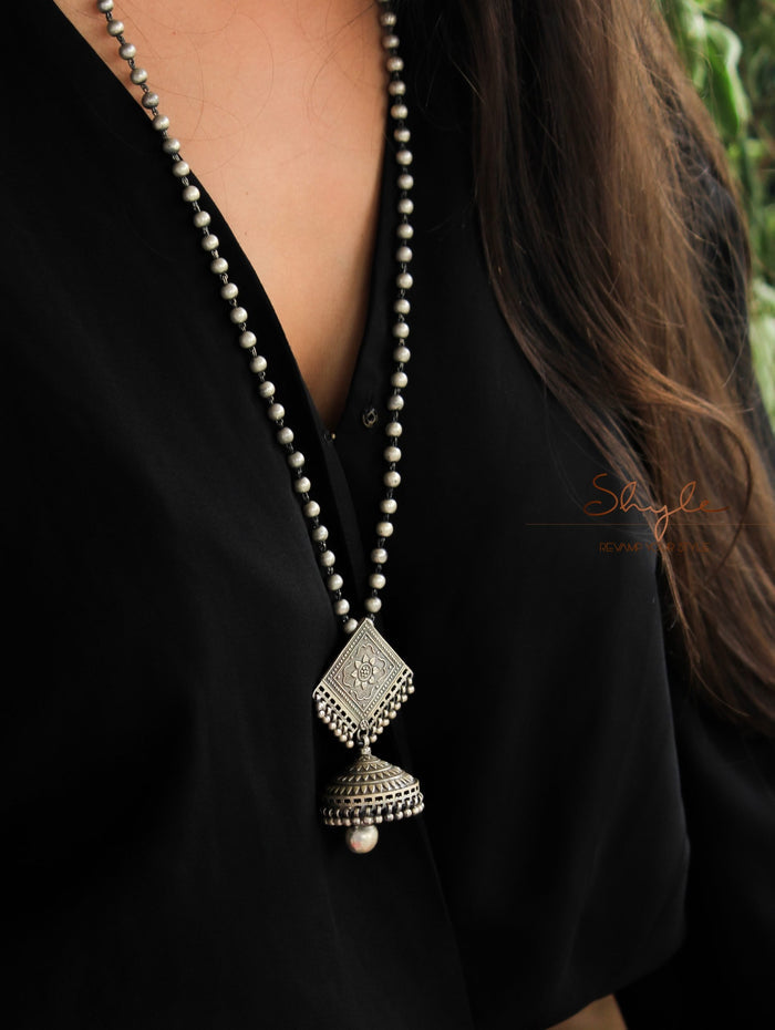 Dulari Intricate Jhumka Ball Necklace
