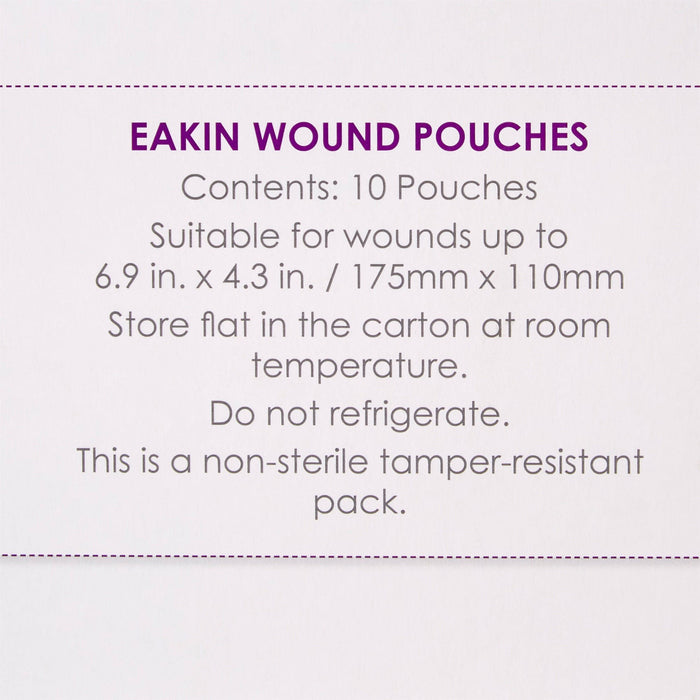 ConvaTec Eakin Fistula and Wound Drainage Pouch, Cut to Fit Stomas 173 x 108mm