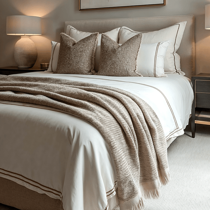 Elyna Mink Soft Chenille Tasselled Throw Textiles