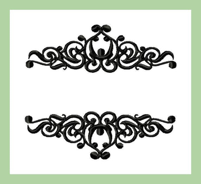 Flourish Split Name Frame
