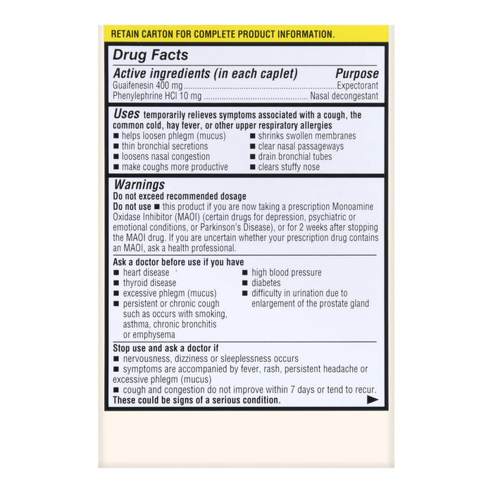 Foster & Thrive Chest Congestion Relief PE Tablets, 50 ct - 70677105601 - LL Medico