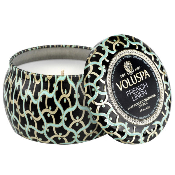 French Linen Mini Tin Candle 4 oz
