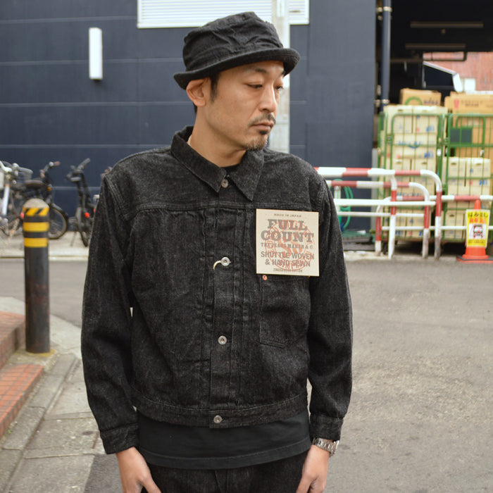 FULL COUNT "S2107BKSS" WWII Model 11.5oz Black Denim Jacket