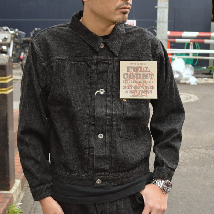 FULL COUNT "S2107BKSS" WWII Model 11.5oz Black Denim Jacket