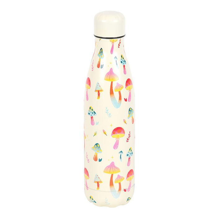 Funky Fungi Mushroom Print Metal Water Bottle 🇬🇧