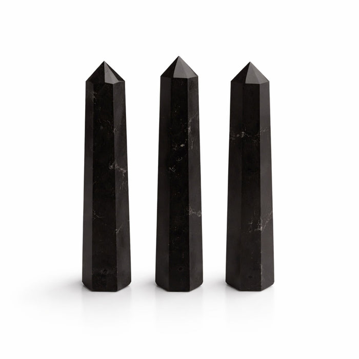 Gemstone Six Face Obelisk Point approx 11cm - Black Tourmaline 🇬🇧