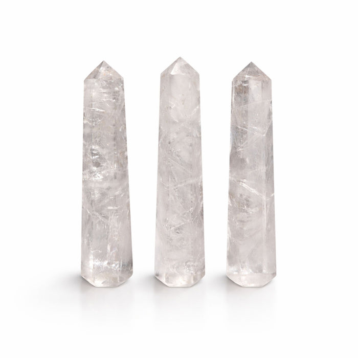 Gemstone Six Face Obelisk Point approx 11cm  - Clear Quartz 🇬🇧