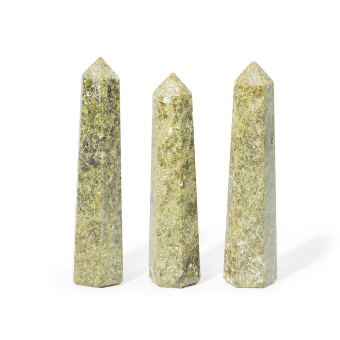 Gemstone Six Face Obelisk Point approx 11cm  - Epidote 🇬🇧