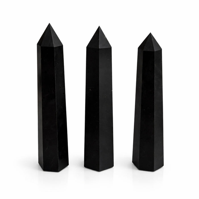 Gemstone Six Face Obelisk Point approx 17cm - Black Tourmaline 🇬🇧