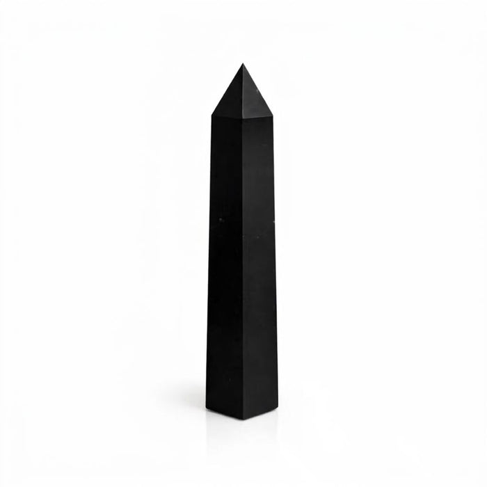 Gemstone Six Face Obelisk Point approx 17cm - Black Tourmaline 🇬🇧