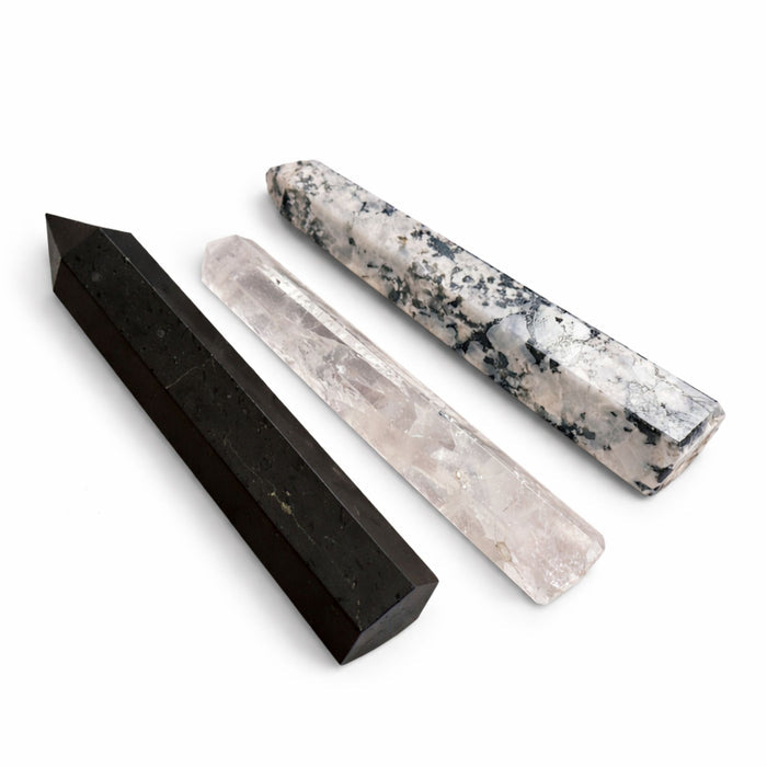 Gemstone Six Face Obelisk Point approx 17cm - Black Tourmaline 🇬🇧
