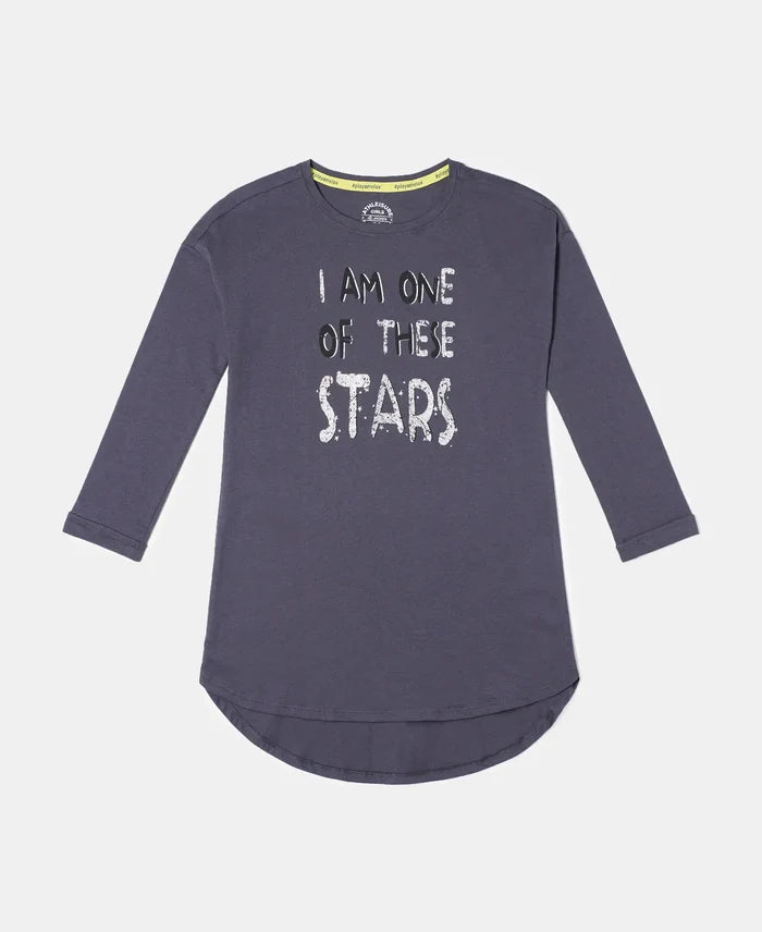 Super Combed Cotton Graphic Printed Long Length T-Shirt - Periscope-1