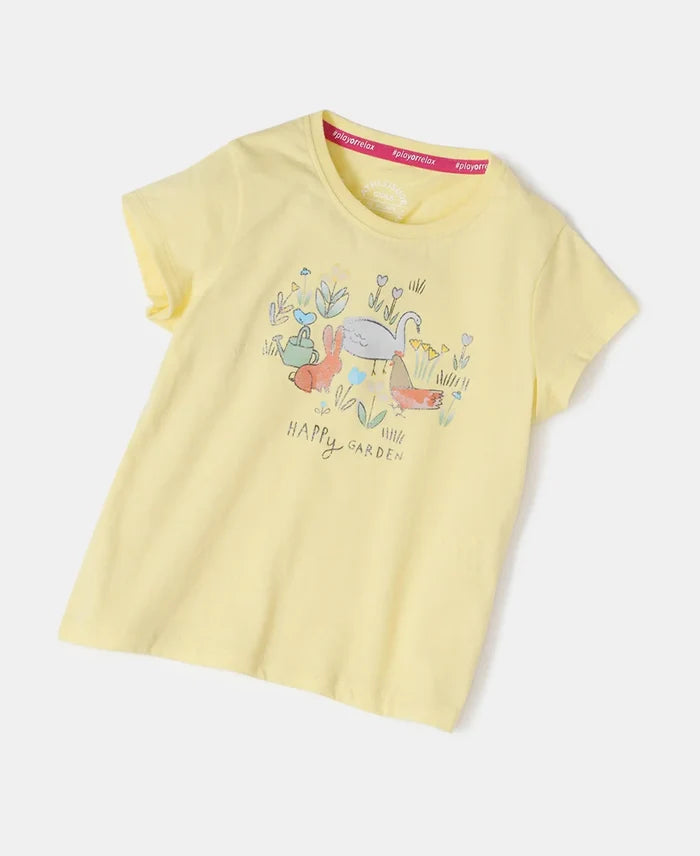 Super Combed Cotton Graphic Printed T-Shirt - Popcorn-5