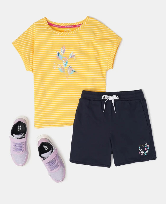 Super Combed Cotton Printed Short Sleeve T-Shirt - Spectra Yellow-4
