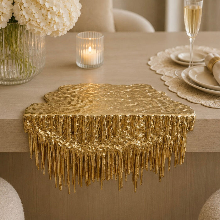 Gold Abstract Decorative Drip Shelf Hanging Ornament Accessories