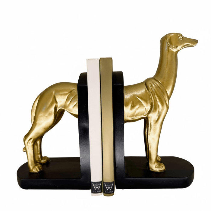 Gold & Black Greyhound Decorative Bookends Accessories
