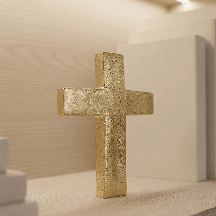 Gold Decorative Standing Cross Ornament Accessories