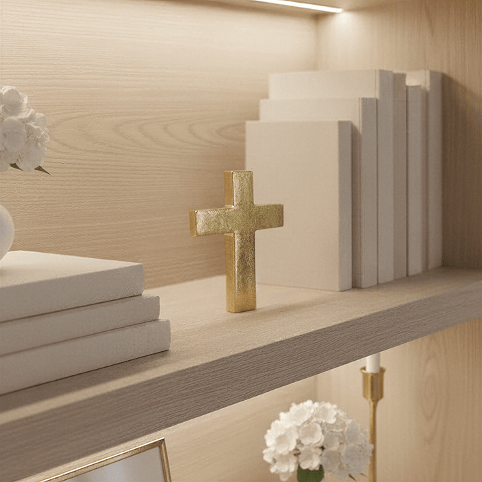 Gold Decorative Standing Cross Ornament Accessories