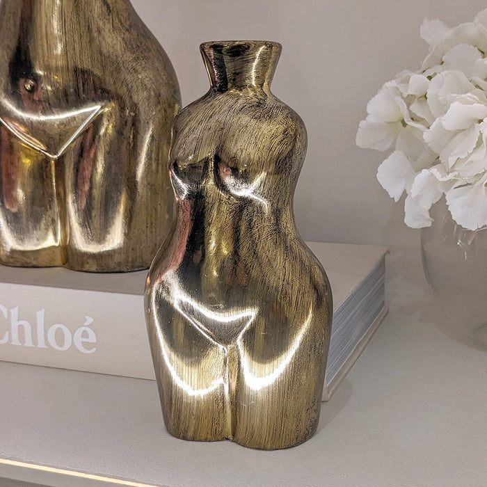 Gold Female Silhouette Vase Accessories