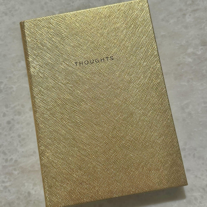 Gold 'Thoughts' Lined Notebook Accessories