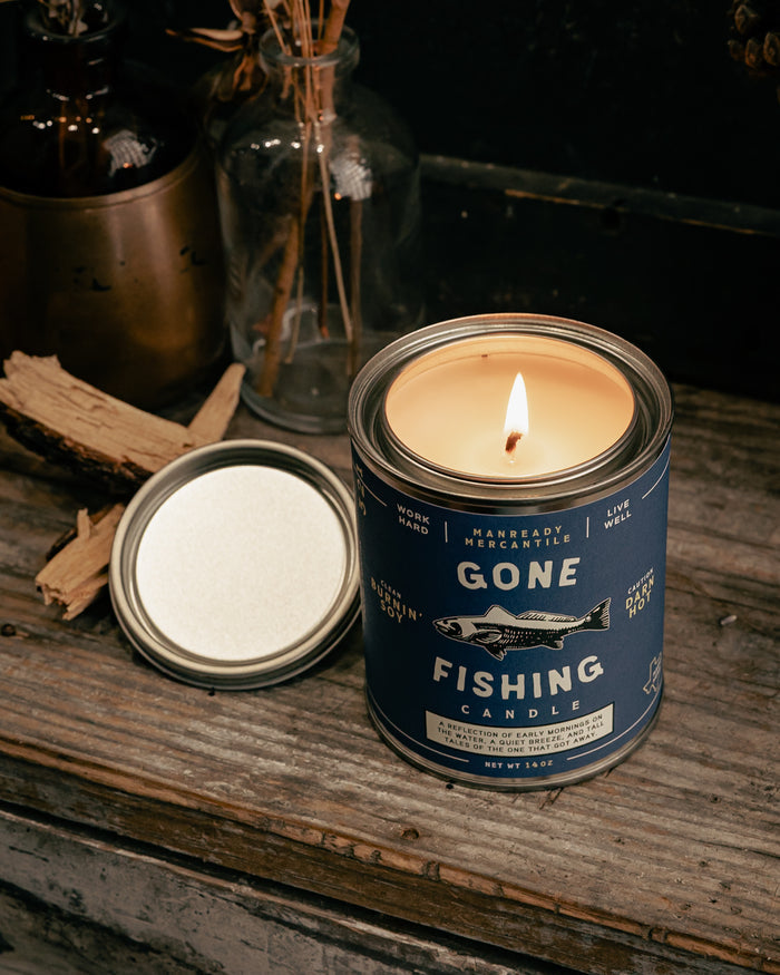 Gone Fishing Candle | Manready Mercantile