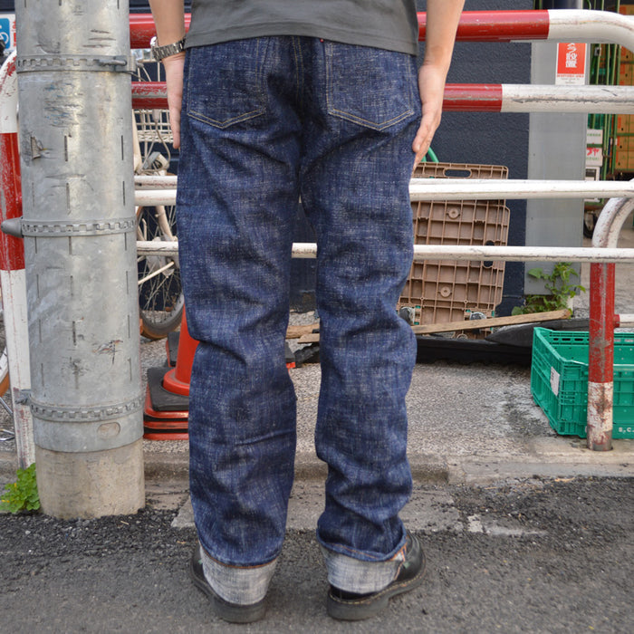 graphzero "GZ-15SLSTSK-GR" 15oz Hank-dyed Slim Straight Jeans