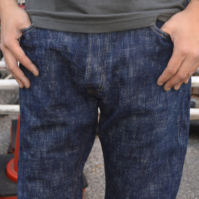 graphzero "GZ-15SLSTSK-GR" 15oz Hank-dyed Slim Straight Jeans