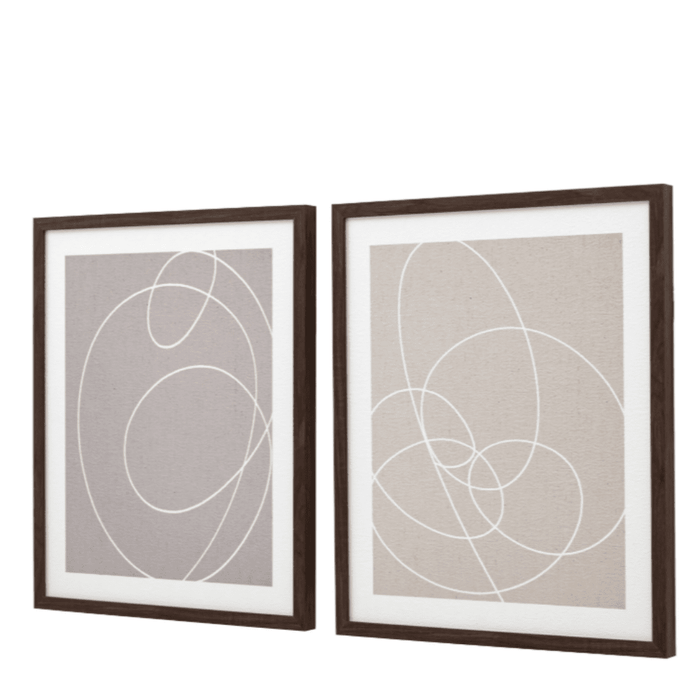 Halden Neutral Framed Wall Art- Set of 2 Accessories
