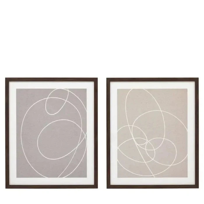Halden Neutral Framed Wall Art- Set of 2 Accessories
