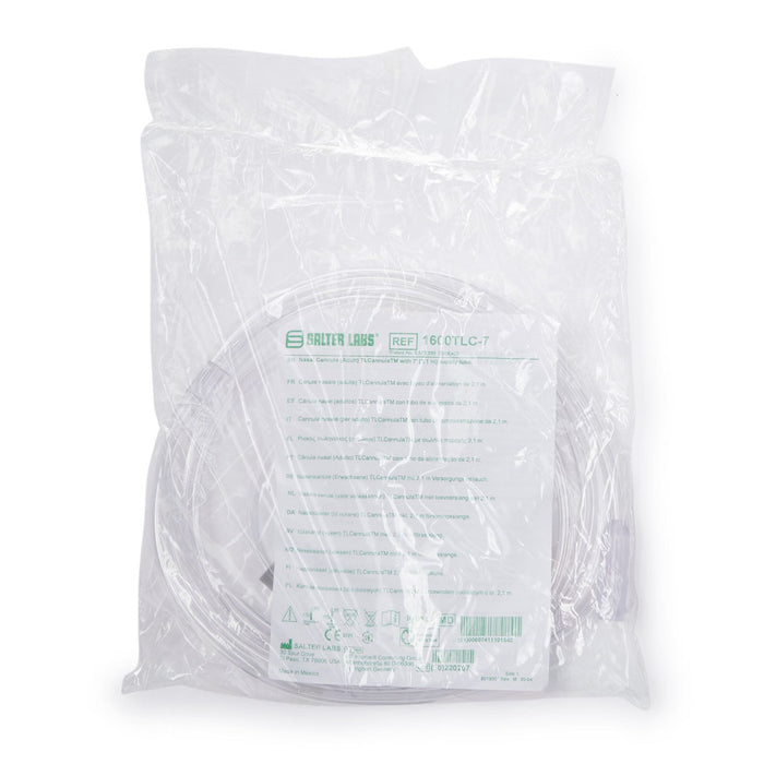Halyard Nasal Cannula with Ear Cushion, Adult, 7' Tubing - 1600TLC-7-25-Single - LL Medico