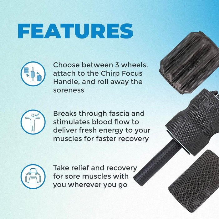 Hand-held Massager Chirp 5" Wheel Length X 15 1/2" Roller - 3IN1-ROLL-Single - LL Medico